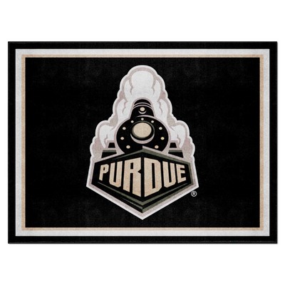 Fan Mats  LLC Purdue Boilermakers 8x10 Rug Black