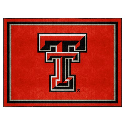 Fan Mats  LLC Texas Tech Red Raiders 8ft. x 10 ft. Plush Area Rug Red