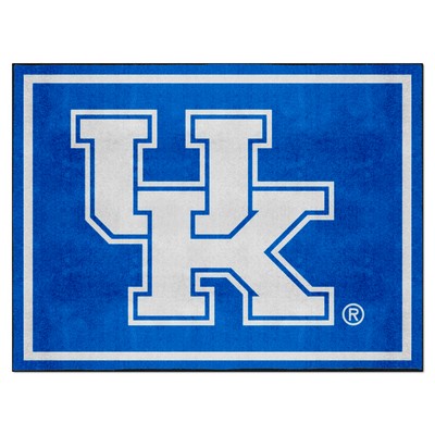 Fan Mats  LLC Kentucky Wildcats 8ft. x 10 ft. Plush Area Rug, UK Logo Blue
