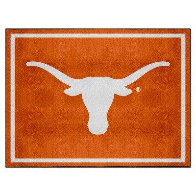 Fan Mats  LLC Texas Longhorns 8ft. x 10 ft. Plush Area Rug Orange