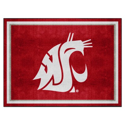 Fan Mats  LLC Washington State Cougars 8x10 Rug Red