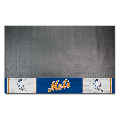 Fan Mats  LLC New York Mets Vinyl Grill Mat - 26in. x 42in.2014 Blue