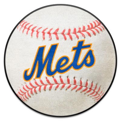 Fan Mats  LLC New York Mets Baseball Rug - 27in. Diameter2014 White