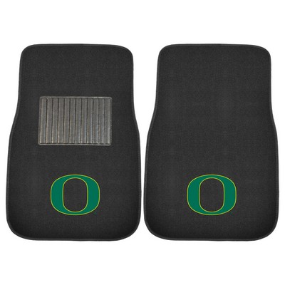 Fan Mats  LLC Oregon Ducks Embroidered Car Mat Set - 2 Pieces Black