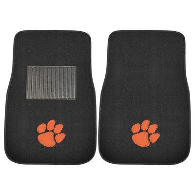 Fan Mats  LLC Clemson Tigers 2-pc Embroidered Car Mat Set Black