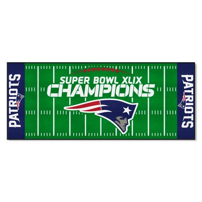 Fan Mats  LLC New England Patriots Field Runner Mat - 30in. x 72in., 2015 Super Bowl XLIX Champions Green