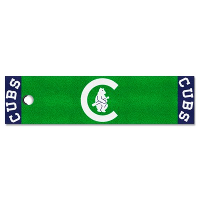 Fan Mats  LLC Chicago Cubs Putting Green Mat - 1.5ft. x 6ft.1911 Green