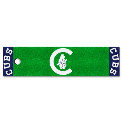 Fan Mats  LLC Chicago Cubs Putting Green Mat Retro Green