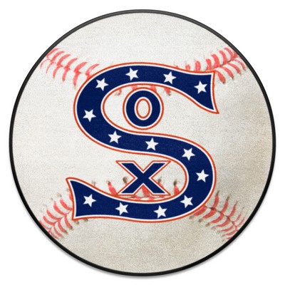 Fan Mats  LLC Chicago White Sox Baseball Rug - 27in. Diameter1917 White