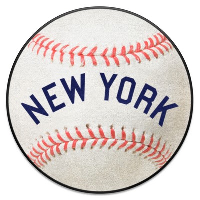 Fan Mats  LLC New York Yankees Baseball Rug - 27in. Diameter1927 White
