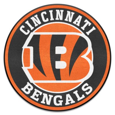 Fan Mats  LLC Cincinnati Bengals Roundel Mat Orange