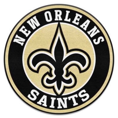 Fan Mats  LLC New Orleans Saints Roundel Mat Gold