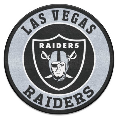 Fan Mats  LLC Las Vegas Raiders Roundel Mat Gray