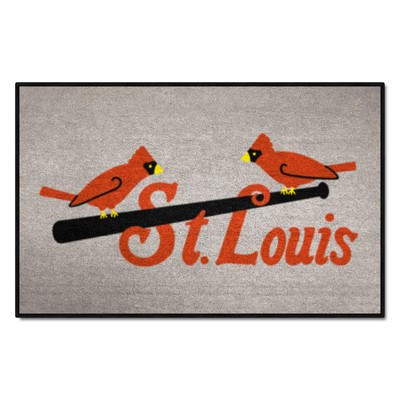 Fan Mats  LLC St. Louis Cardinals Starter Mat Accent Rug - 19in. x 30in. Gray