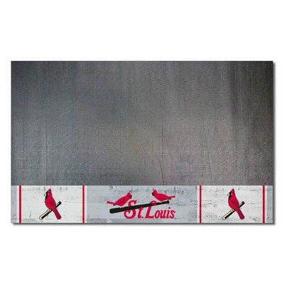 Fan Mats  LLC St. Louis Cardinals Grill Mat Retro Gray