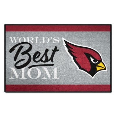 Fan Mats  LLC Arizona Cardinals Worlds Best Mom Starter Mat Accent Rug - 19in. x 30in. Red