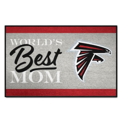 Fan Mats  LLC Atlanta Falcons Worlds Best Mom Starter Mat Accent Rug - 19in. x 30in. Red
