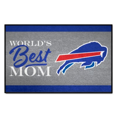 Fan Mats  LLC Buffalo Bills Worlds Best Mom Starter Mat Accent Rug - 19in. x 30in. Blue