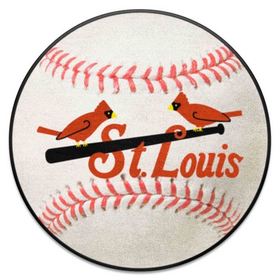 Fan Mats  LLC St. Louis Cardinals Baseball Mat Retro White