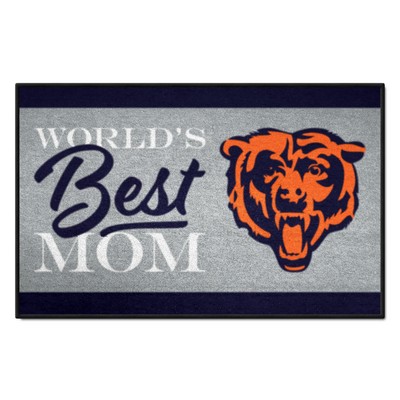 Fan Mats  LLC Chicago Bears Worlds Best Mom Starter Mat Accent Rug - 19in. x 30in. Navy