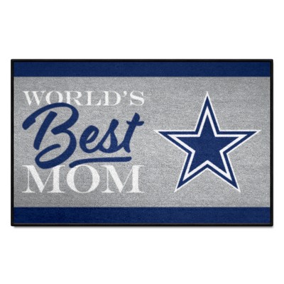 Fan Mats  LLC Dallas Cowboys Worlds Best Mom Starter Mat Accent Rug - 19in. x 30in. Blue