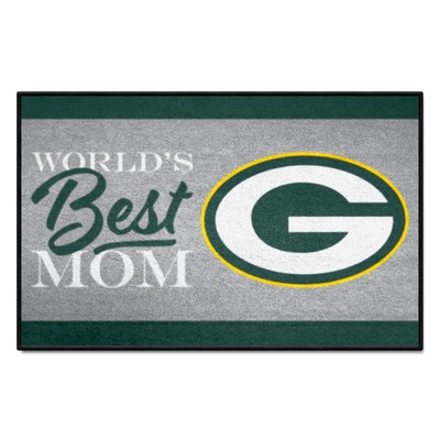Fan Mats  LLC Green Bay Packers Worlds Best Mom Starter Mat Accent Rug - 19in. x 30in. Green