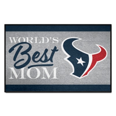 Fan Mats  LLC Houston Texans Worlds Best Mom Starter Mat Accent Rug - 19in. x 30in. Navy