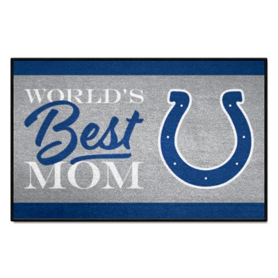 Fan Mats  LLC Indianapolis Colts Worlds Best Mom Starter Mat Accent Rug - 19in. x 30in. Blue