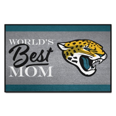 Fan Mats  LLC Jacksonville Jaguars Worlds Best Mom Starter Mat Accent Rug - 19in. x 30in. Teal