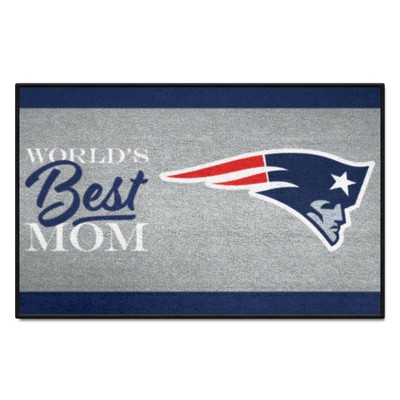 Fan Mats  LLC New England Patriots Worlds Best Mom Starter Mat Accent Rug - 19in. x 30in. Navy