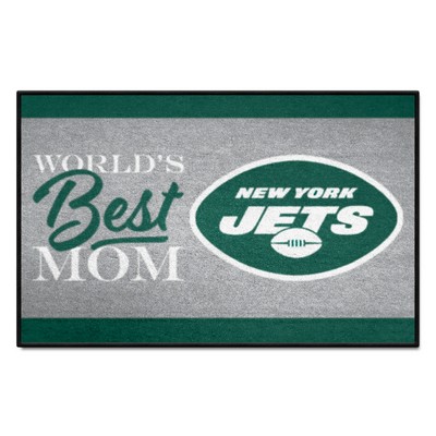 Fan Mats  LLC New York Jets Worlds Best Mom Starter Mat Accent Rug - 19in. x 30in. Green