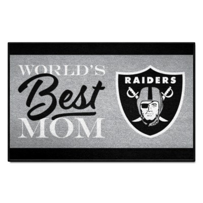 Fan Mats  LLC Las Vegas Raiders Worlds Best Mom Starter Mat Accent Rug - 19in. x 30in. Black