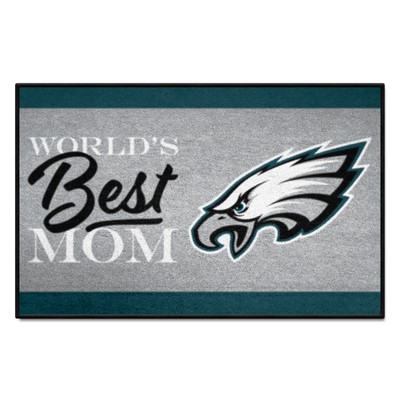 Fan Mats  LLC Philadelphia Eagles Worlds Best Mom Starter Mat Accent Rug - 19in. x 30in. Green