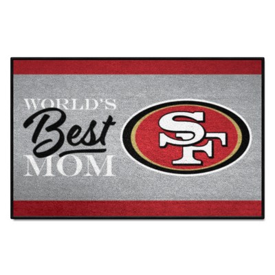 Fan Mats  LLC San Francisco 49ers Worlds Best Mom Starter Mat Accent Rug - 19in. x 30in. Red