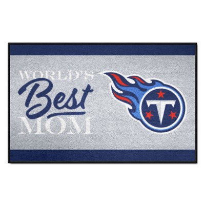 Fan Mats  LLC Tennessee Titans Worlds Best Mom Starter Mat Accent Rug - 19in. x 30in. Blue