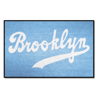 Fan Mats  LLC Brooklyn Dodgers Starter Mat Retro Light Blue