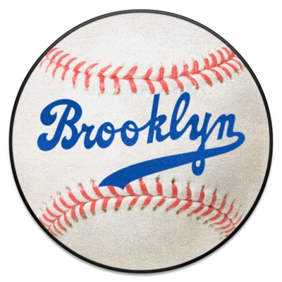 Fan Mats  LLC Brooklyn Dodgers Baseball Rug - 27in. Diameter 1944 Retro Logo White