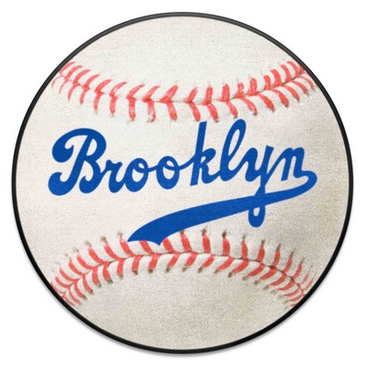 Fan Mats  LLC Brooklyn Dodgers Baseball Mat Retro White
