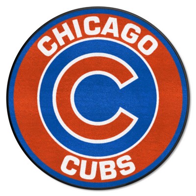 Fan Mats  LLC Chicago Cubs Roundel Mat Blue