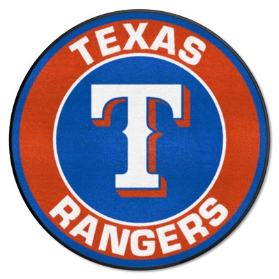 Fan Mats  LLC Texas Rangers Roundel Mat Blue
