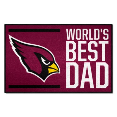Fan Mats  LLC Arizona Cardinals Starter Mat Accent Rug - 19in. x 30in. Worlds Best Dad Starter Mat Red