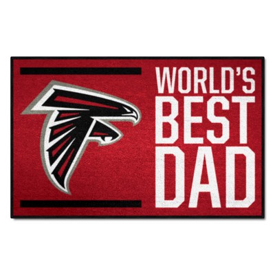 Fan Mats  LLC Atlanta Falcons Starter Mat Accent Rug - 19in. x 30in. Worlds Best Dad Starter Mat Black