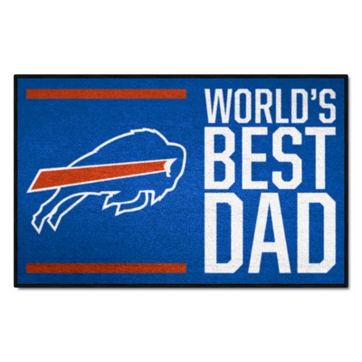 Fan Mats  LLC Buffalo Bills Starter Mat Accent Rug - 19in. x 30in. Worlds Best Dad Starter Mat Blue