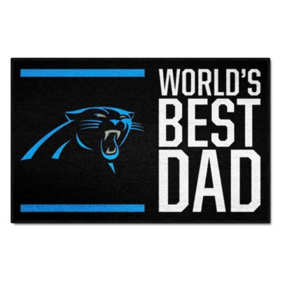 Fan Mats  LLC Carolina Panthers Starter Mat Accent Rug - 19in. x 30in. Worlds Best Dad Starter Mat Black