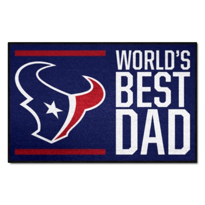 Fan Mats  LLC Houston Texans Starter Mat Accent Rug - 19in. x 30in. Worlds Best Dad Starter Mat Navy