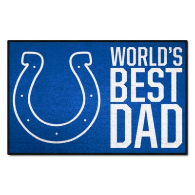 Fan Mats  LLC Indianapolis Colts Starter Mat Accent Rug - 19in. x 30in. Worlds Best Dad Starter Mat Blue