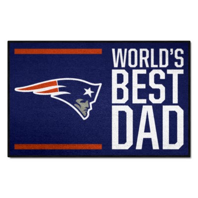 Fan Mats  LLC New England Patriots Starter Mat Accent Rug - 19in. x 30in. Worlds Best Dad Starter Mat Navy