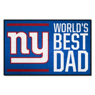 Fan Mats  LLC New York Giants Starter Mat Accent Rug - 19in. x 30in. Worlds Best Dad Starter Mat Navy