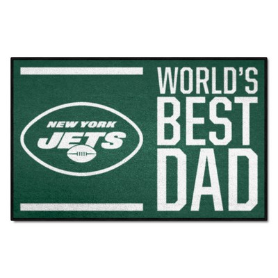Fan Mats  LLC New York Jets Starter Mat Accent Rug - 19in. x 30in. Worlds Best Dad Starter Mat Green
