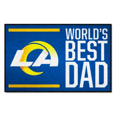 Fan Mats  LLC Los Angeles Rams Starter Mat Accent Rug - 19in. x 30in. Worlds Best Dad Starter Mat Navy